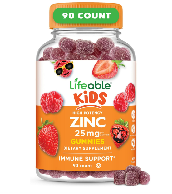 Lifeable Kids- Zinc 25mg, 90 gummies