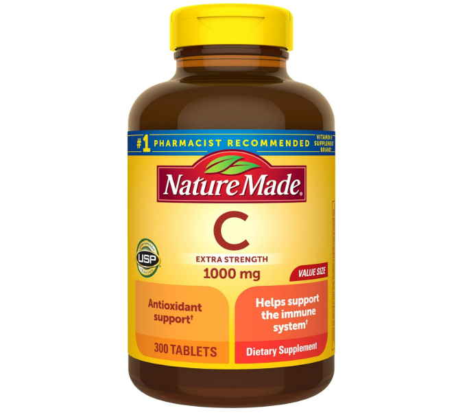 Nature Made- Vitamina C extra fuerte 1000mg, 300 tabletas