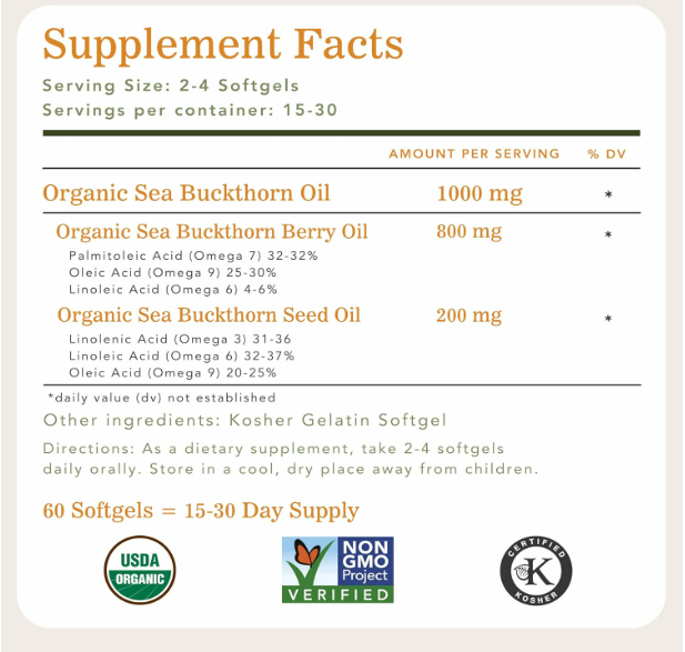 SeabuckWonders- Omega-7 complete , 60 capsulas