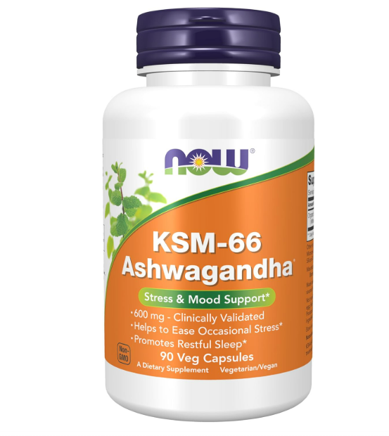 Now, KSM-66 Ashwagandha, 90 capsulas vegetables