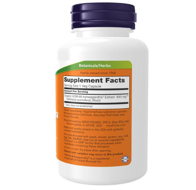 Now, KSM-66 Ashwagandha, 90 capsulas vegetables