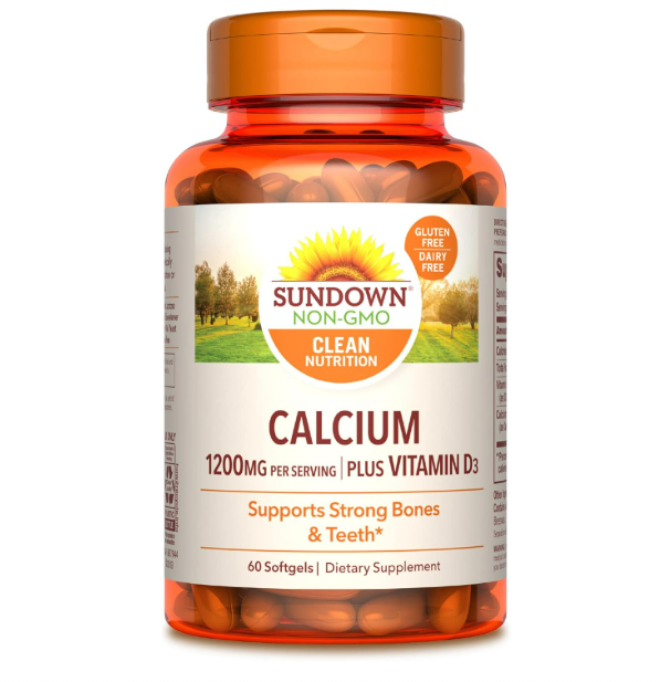 Sundown - Calcio 1200 mg más vitamina D3, 60 capsulas