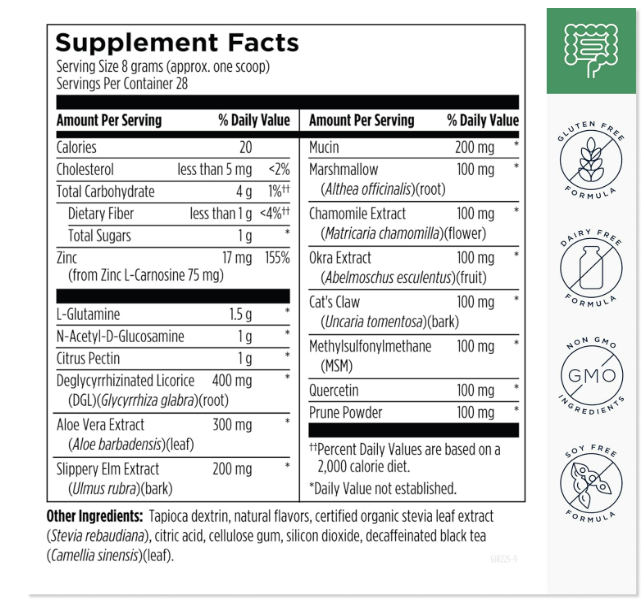 Designs for Health- Gi Revive , peach flavor - 225g(8oz)