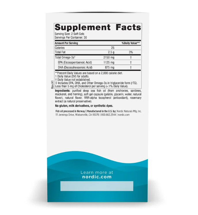 Nordic Naturals - Ultimate omega 2X 2150mg, 60 capsulas