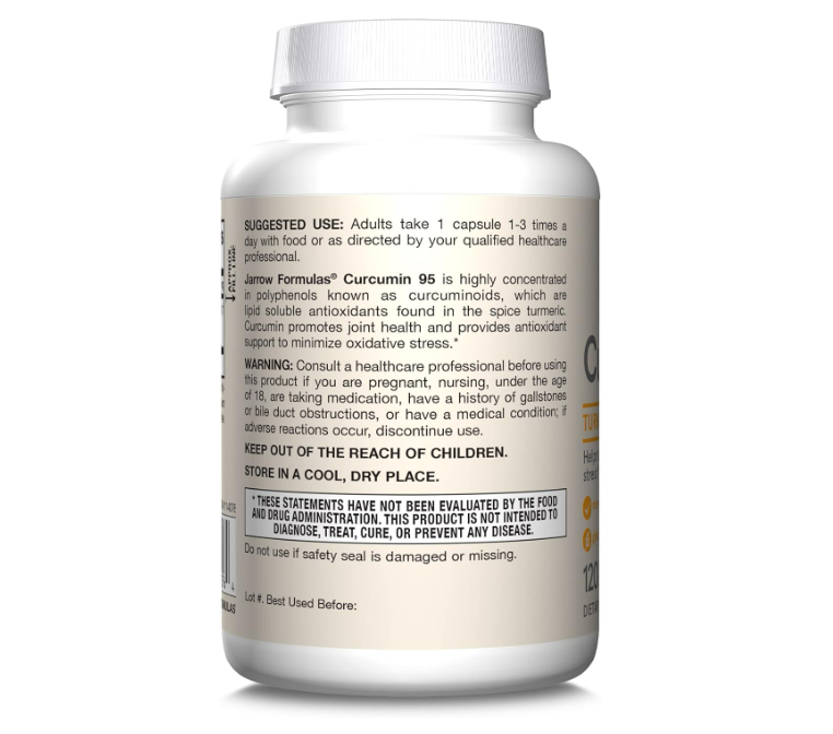 Jarrow Formula vegan - Curcumin 95, 500mg - 120 capsulas