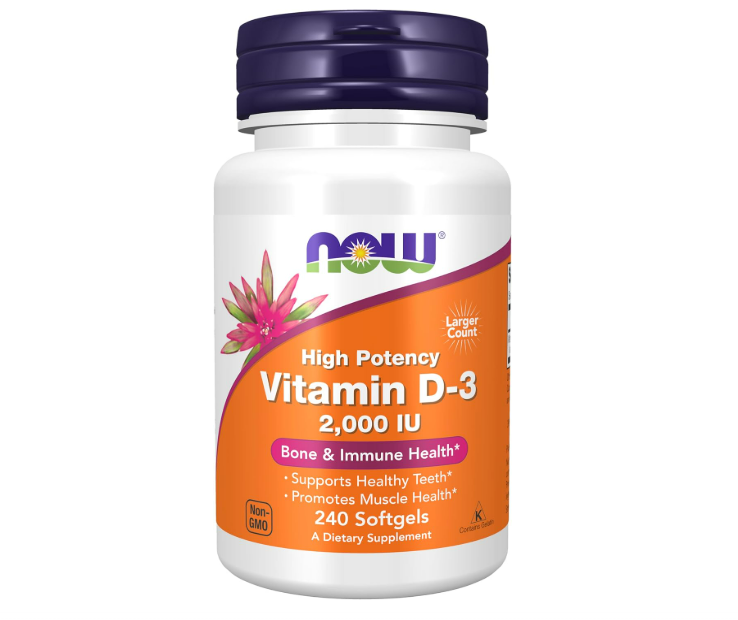 Now - Vitamina D-3 2000IU , 240 capsulas