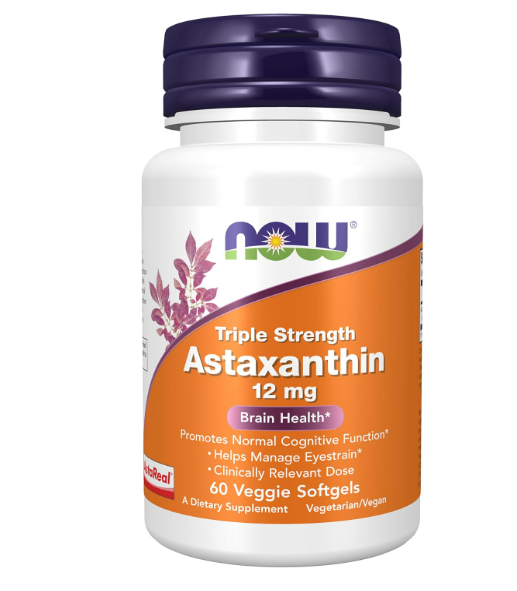 Now- Triple fuerza Astaxanthin 12mg, 60 capsulas