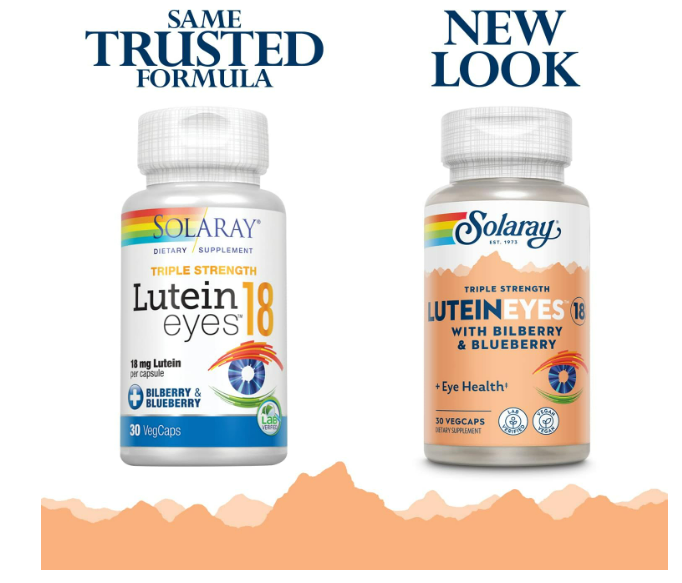 Solaray - Triple strength Lutein Eyers 18, 30 capsulas