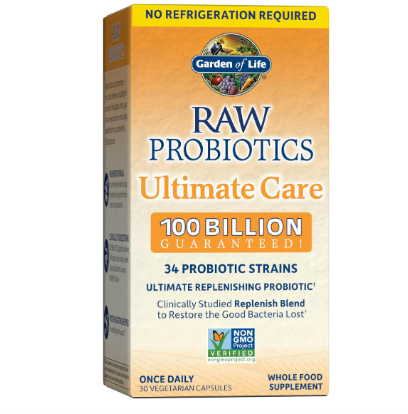 Garden of Life - Raw probiotics ultimate care 100billion, 30 capsulas