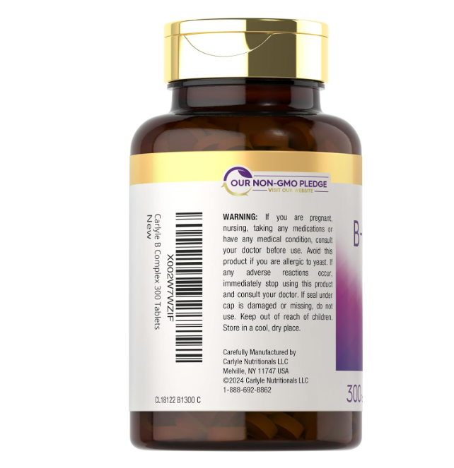 Carlyle- B-complex + vitamina B12, 300 tabletas