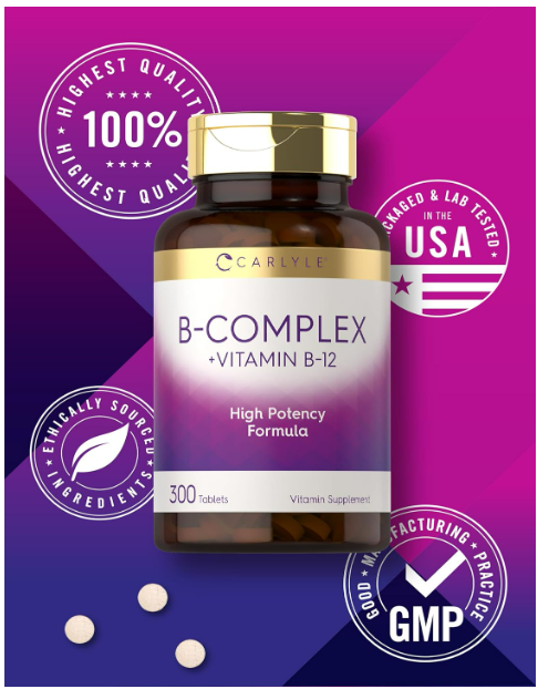 Carlyle- B-complex + vitamina B12, 300 tabletas