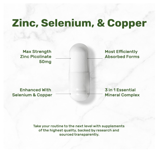 Deal Supplement - Zinc 50mg , selenium with copper, 240 capsulas