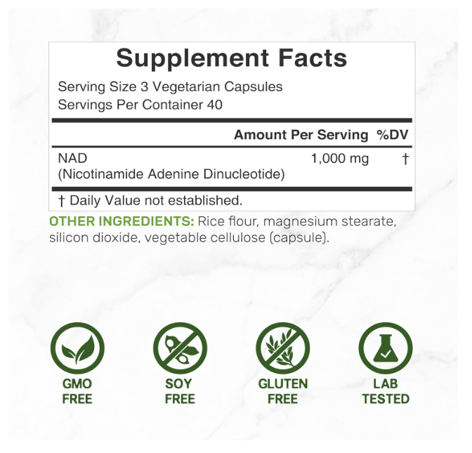 Deal Supplement - NAD+ 1000mg, 120 capsulas