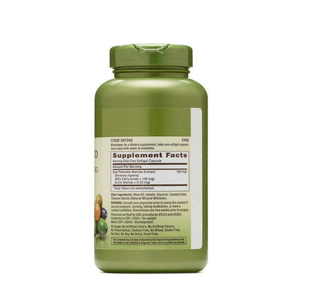 GNC - Saw Palmetto Extract 160mg , 200 capsulas