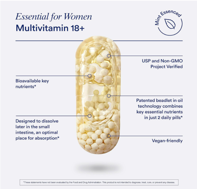 Ritual Essential para mujer - Multivitaminico 18 años a más + , 60 capsulas