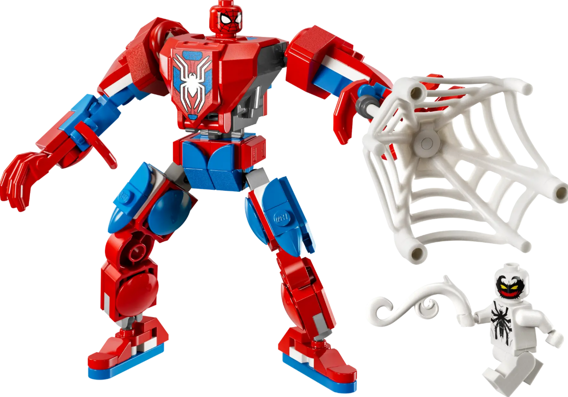 Lego 76308 Marvel Armadura Robótica de Spider-Man vs. el Anti-Venom, 6 años a más - 107 piezas