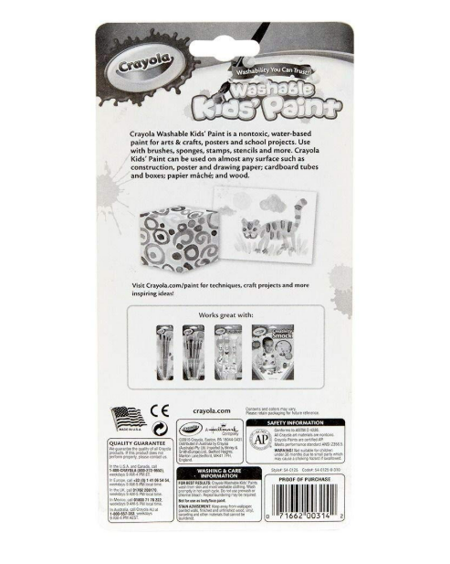 Crayola - Pintura lavable de varios colores, 18 unidades