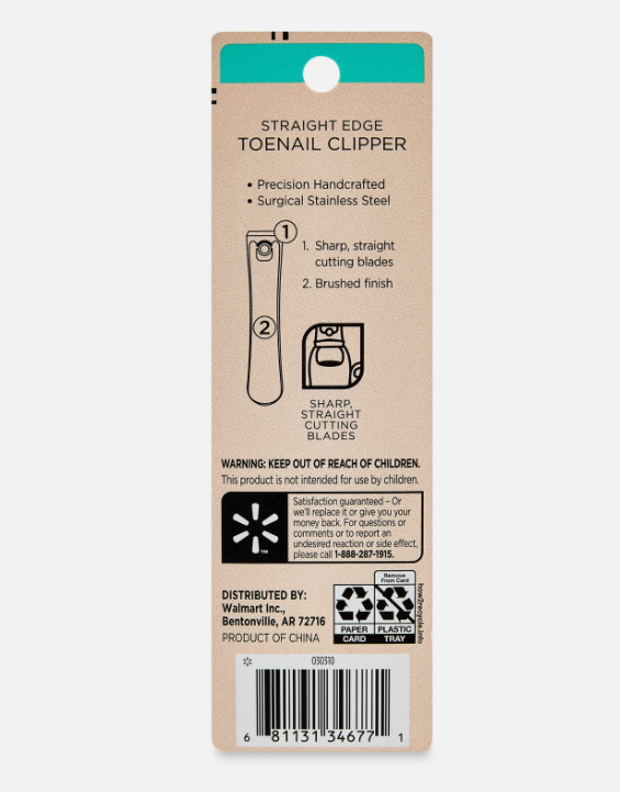 Equate - Cortaúñas de borde recto