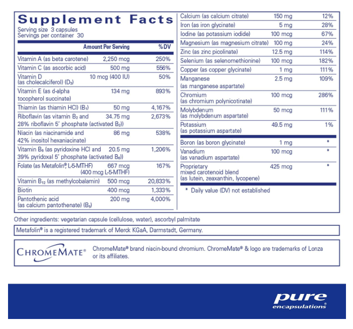 Pure encapsulations - Nutrient 950 , 90 capsulas