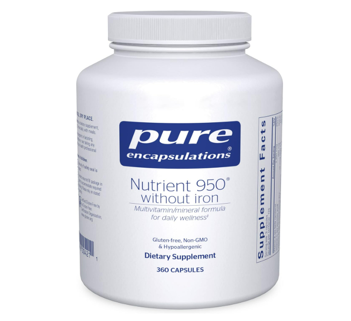 Pure Encapsulations - Nutrient 950º SIN Hierro, 360 capsulas