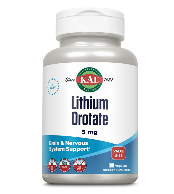 Kal - Lithium Orotate 5mg, 180 capsulas