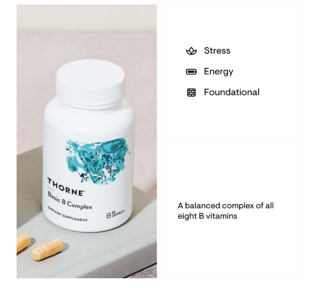 Basic B-complex, 60 capsulas - Thorne