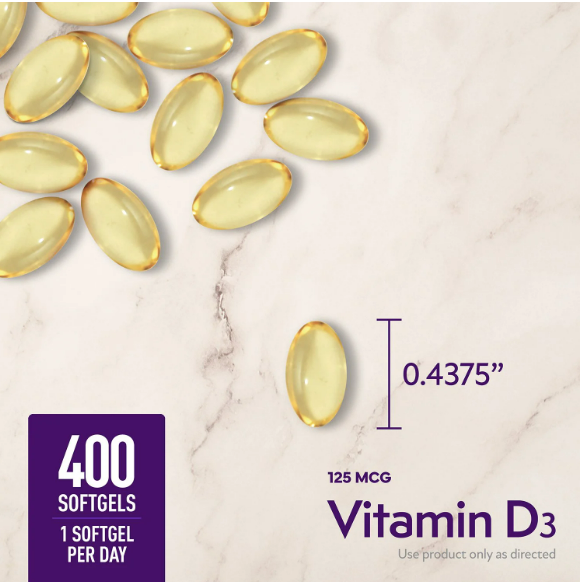 Vitamina D3 - Members Mark - 400 Capsulas blandas (5000 iu)