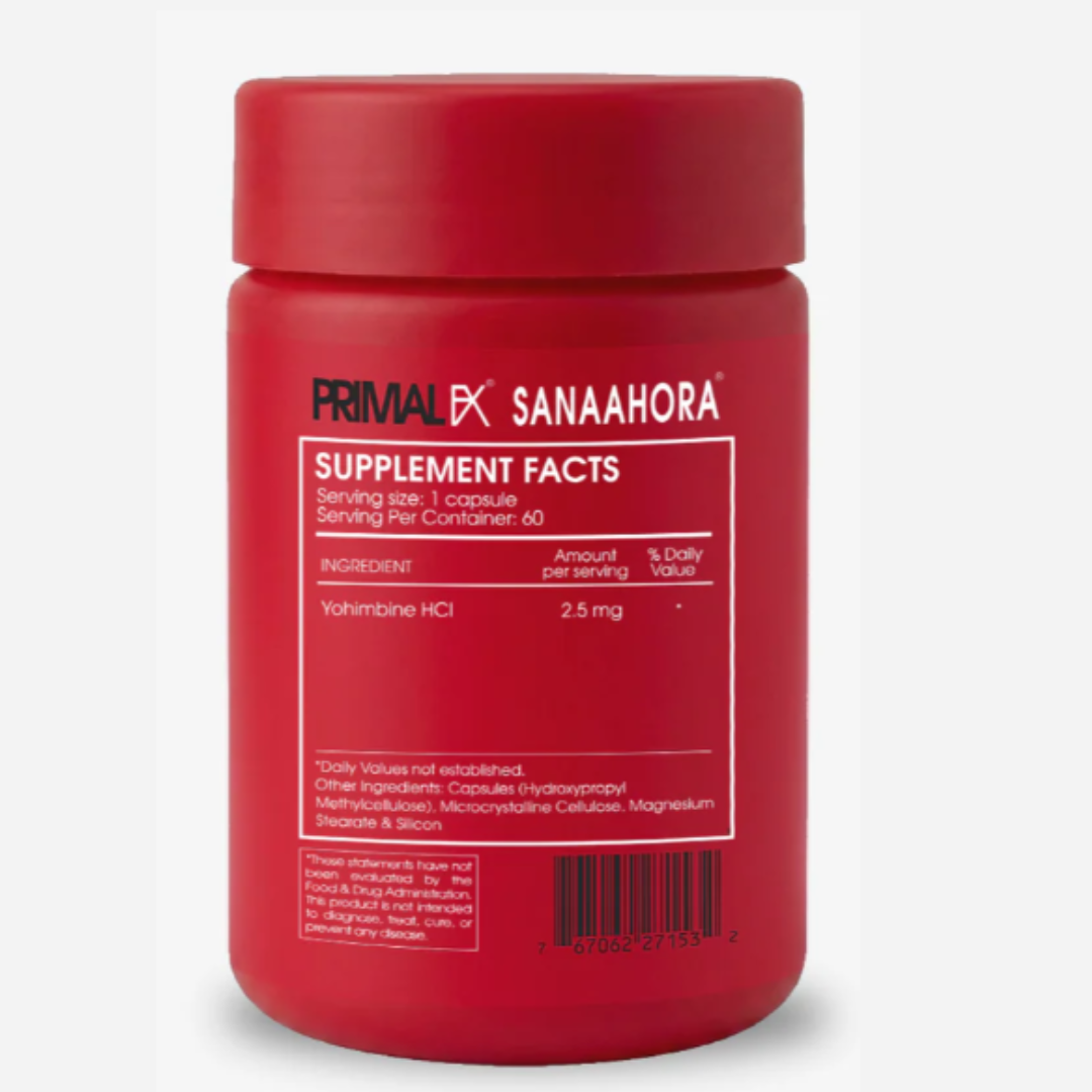 PrimalFx Sports - YOHIMBINE +O2 MAX, 60 capsulas