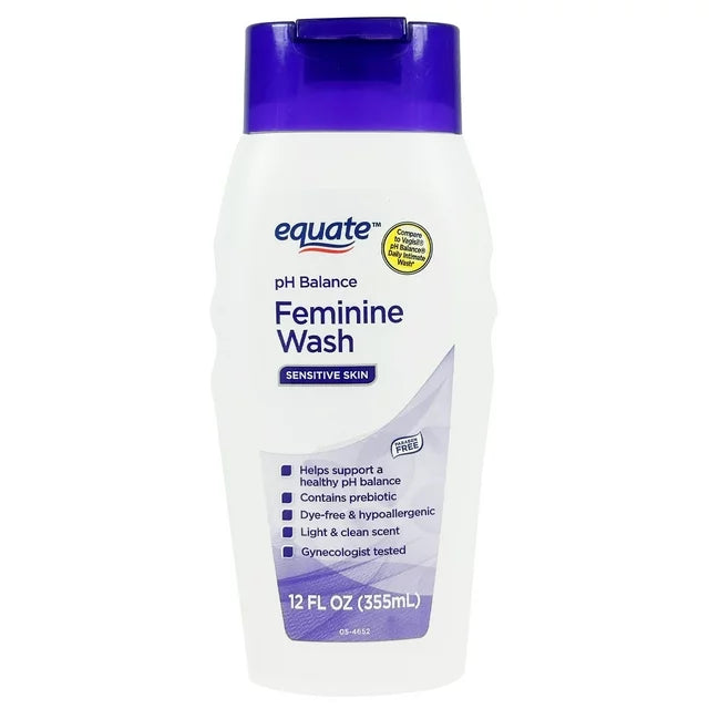 Equate Sensitive Skin Feminine pH Balance Wash, 12 onzas líquidas