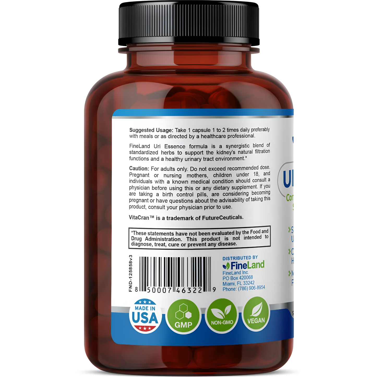 Uri Essence - Fineland , 60 capsulas