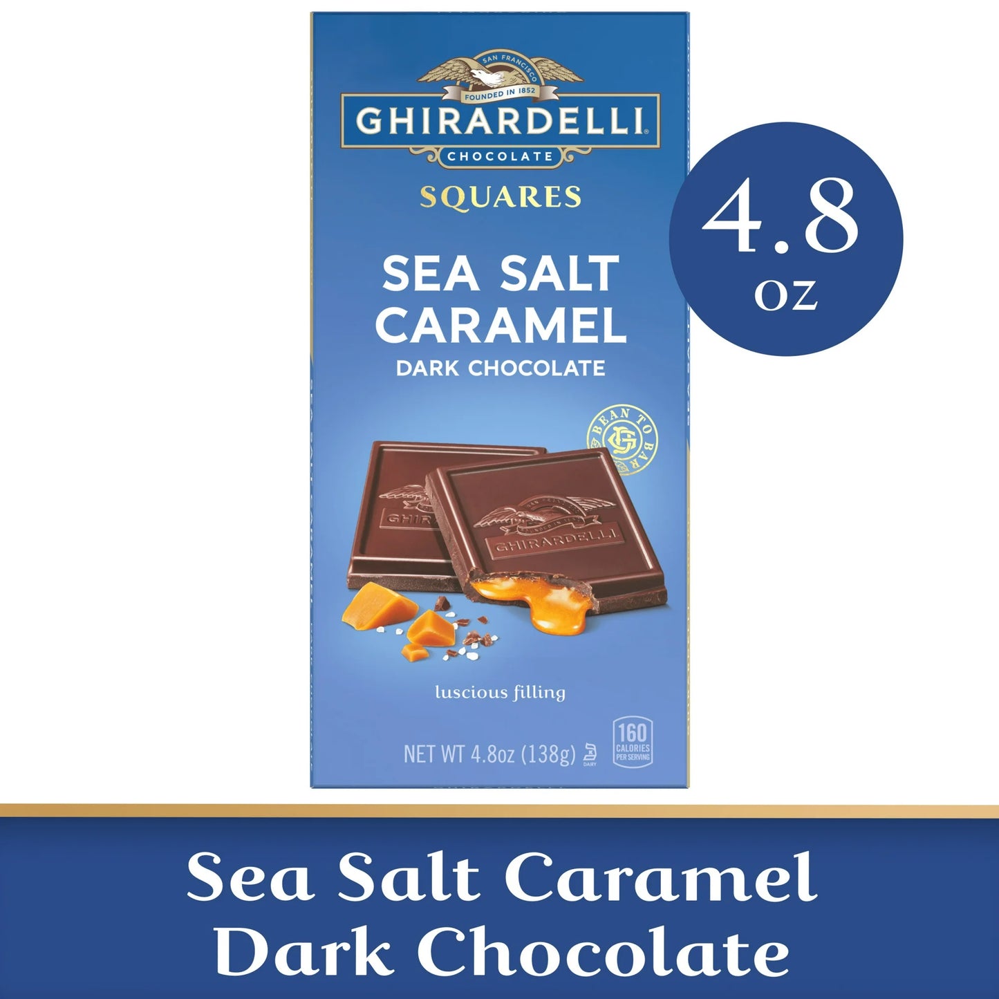 GHIRARDELLI Dark Chocolate Sea Salt Caramel 138g