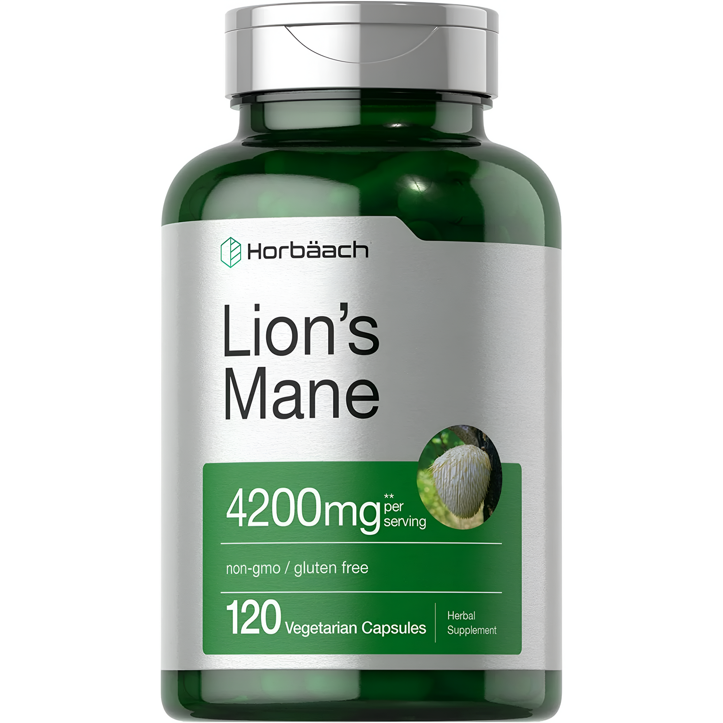 Lions Mane 4200mg 120 capsulas - Horbaach