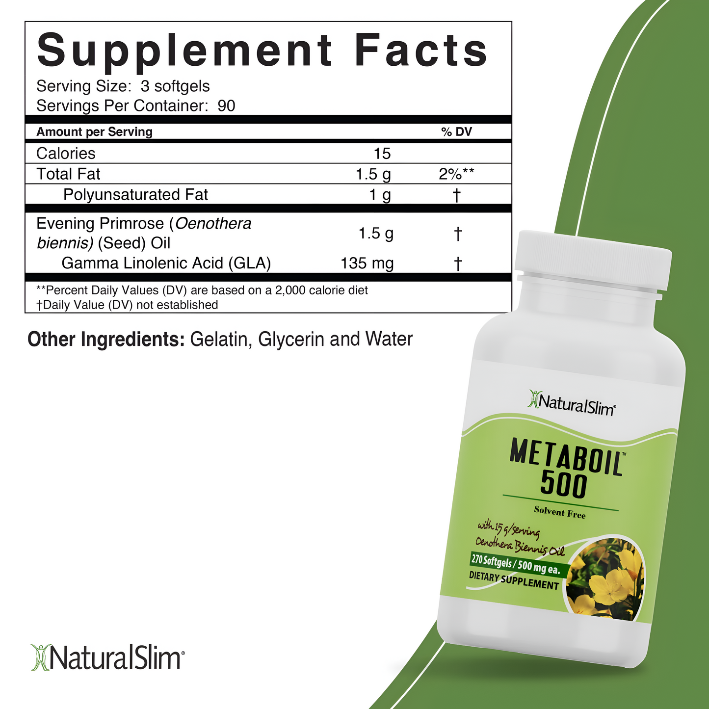MetabOil™ 500 Natural Slim, 270 capsulas