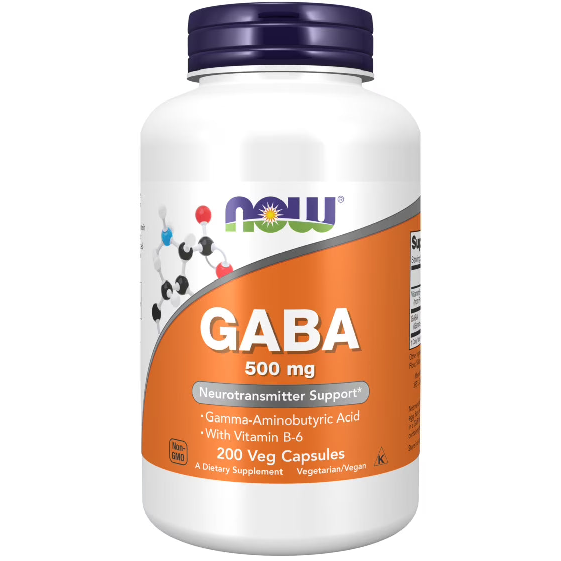 NOW GABA 500 mg 200 Veg Capsules