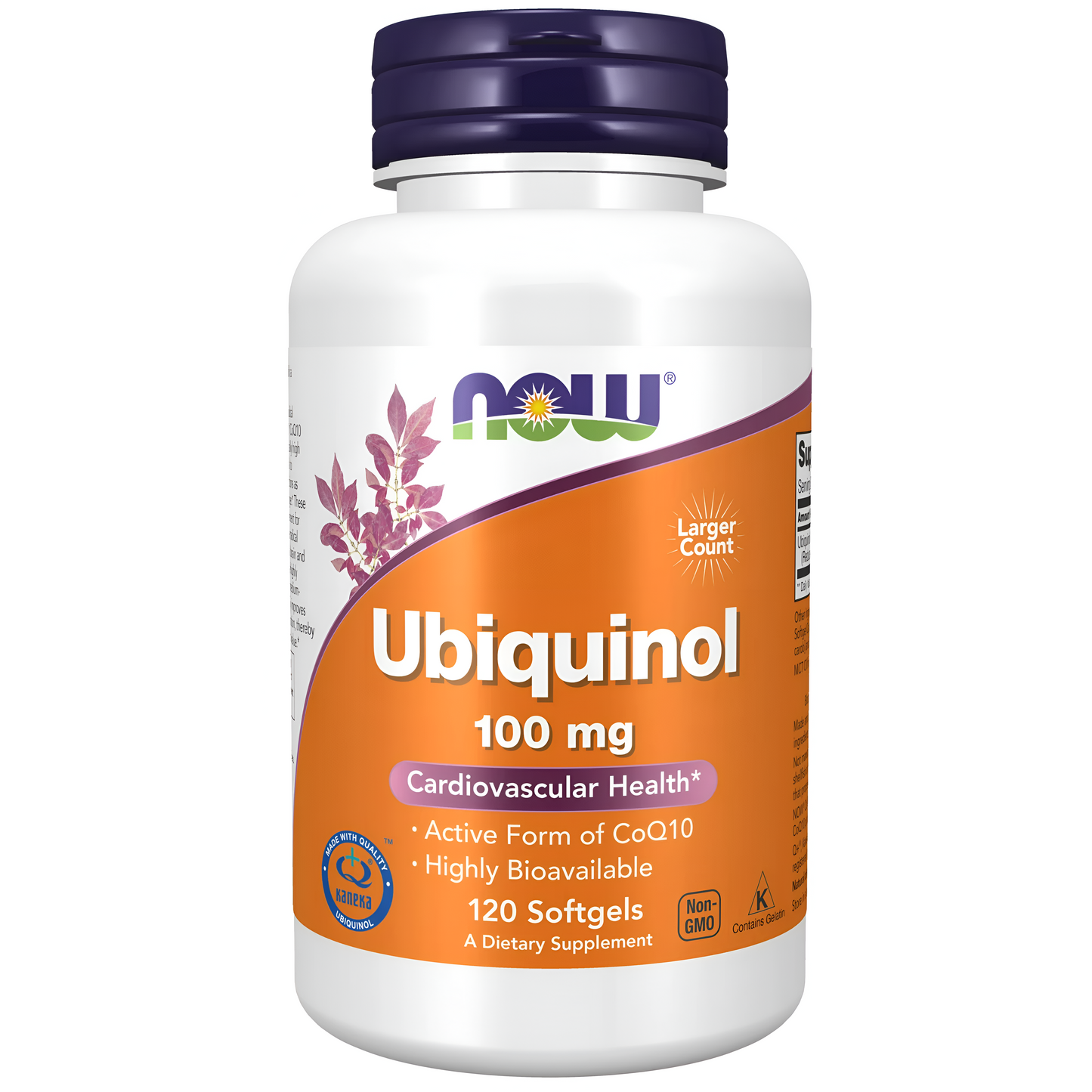NOW Supplements, Ubiquinol 100 mg, alta biodisponibilidad (la forma activa de CoQ10), 120 cápsulas blandas