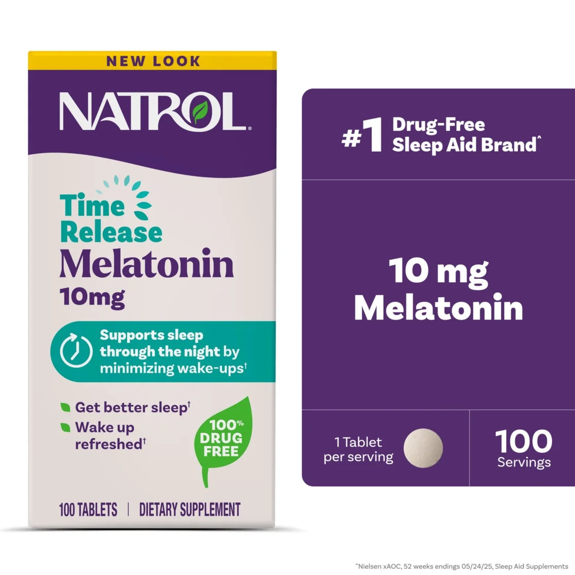 MELATONINA NATROL 10MG. ADVANCED SLEEP- TIME RELEASE en TABLETAS