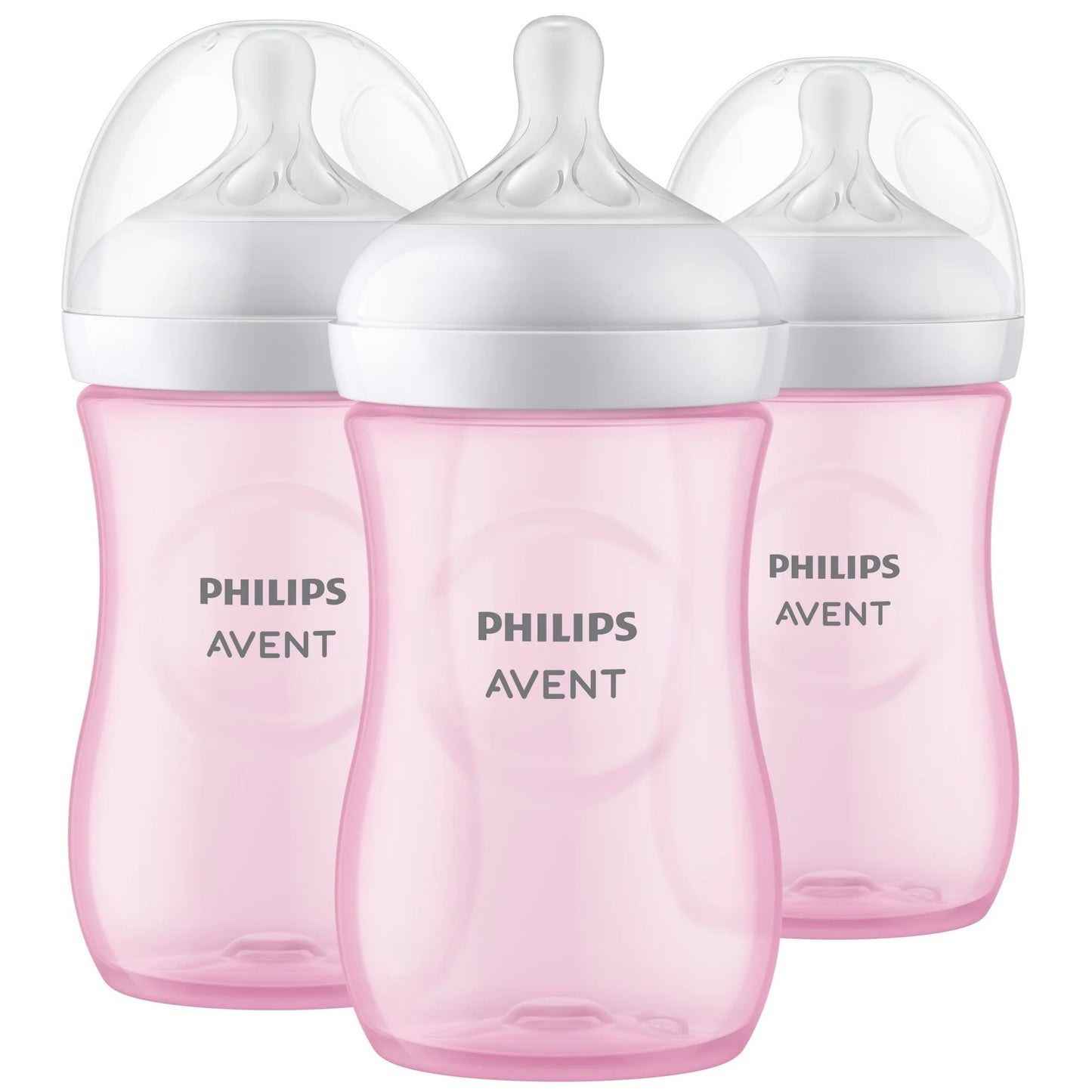 Biberón Philips Avent Natural Baby Pack de 3 con tetina de respuesta natural- 9onzas -260 ml cada uno.