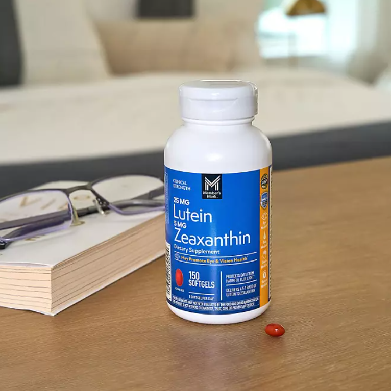 Member's Mark Lutein 25mg Zeaxanthin 5mg 150 softgels