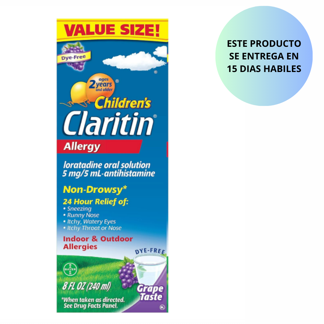 Claritin childrens para alergias las 24 horas para niños ,240ml