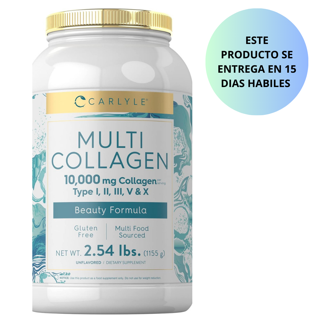Carlyle - MultiCollagen 10,000mg Tipo I,II,II,V&X - 1155g
