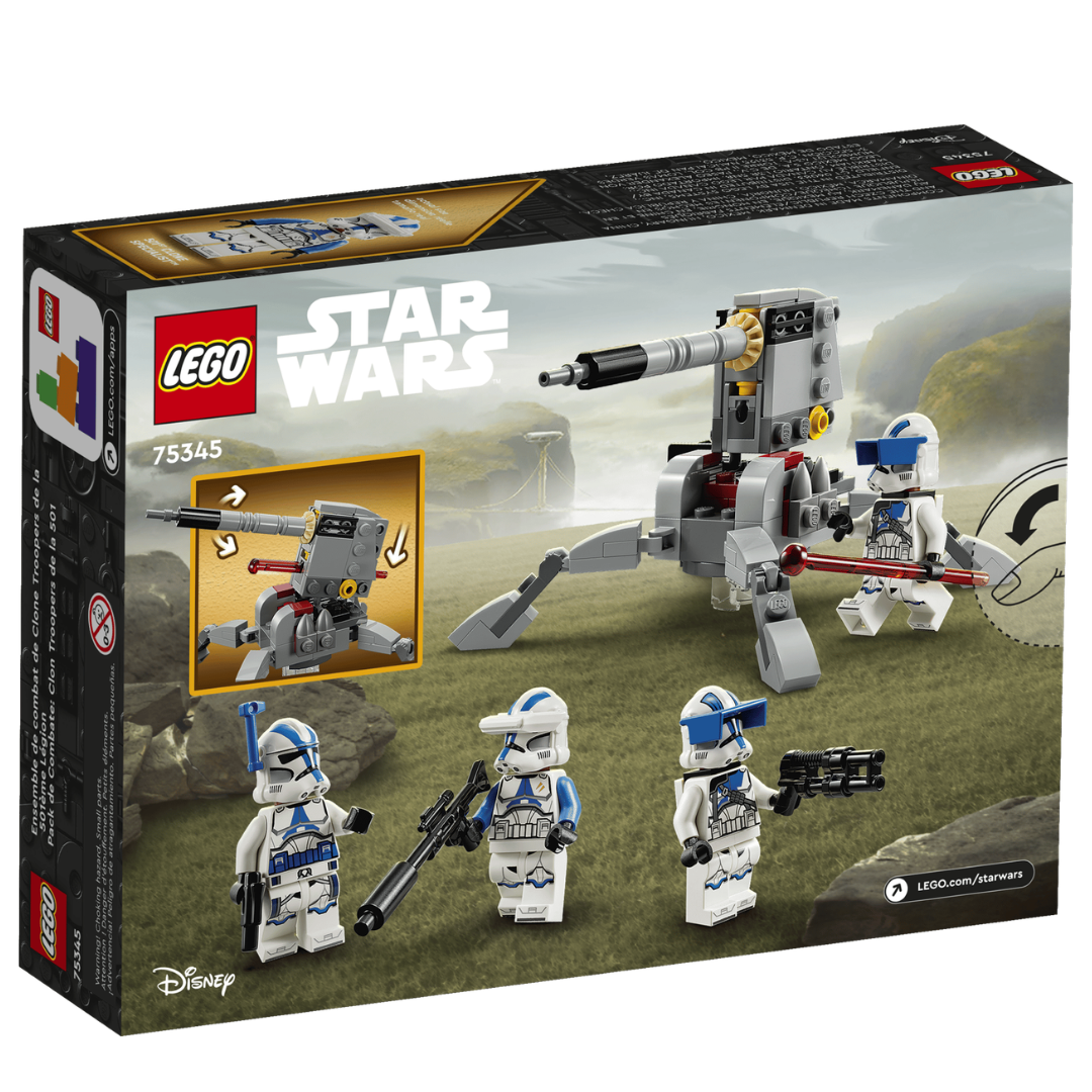 Lego - Star Wars™ Pack de batalla de los Soldados Clon 501™ #75345, 119 piezas