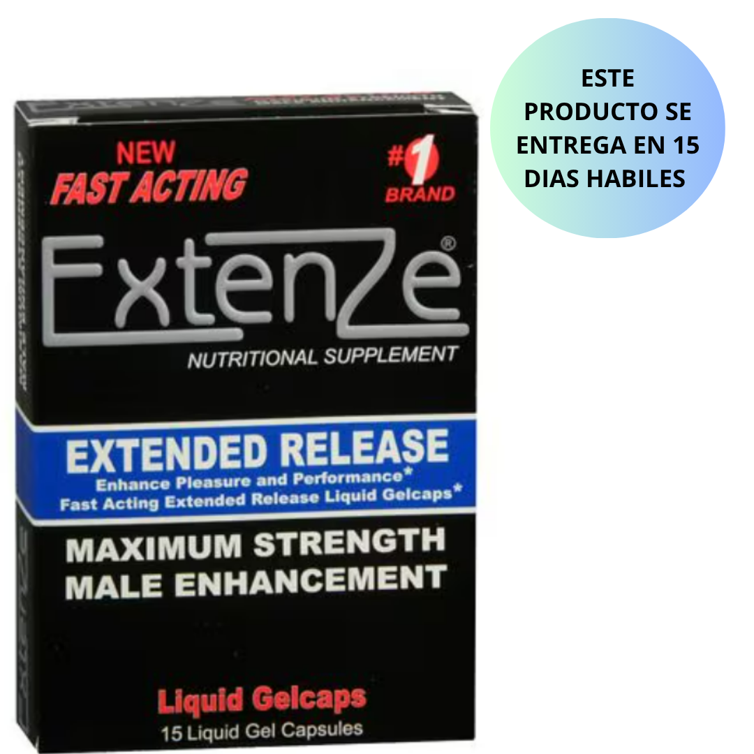 Vitamina para la mejora masculina de liberación prolongada, 15 capsulas - Extenze