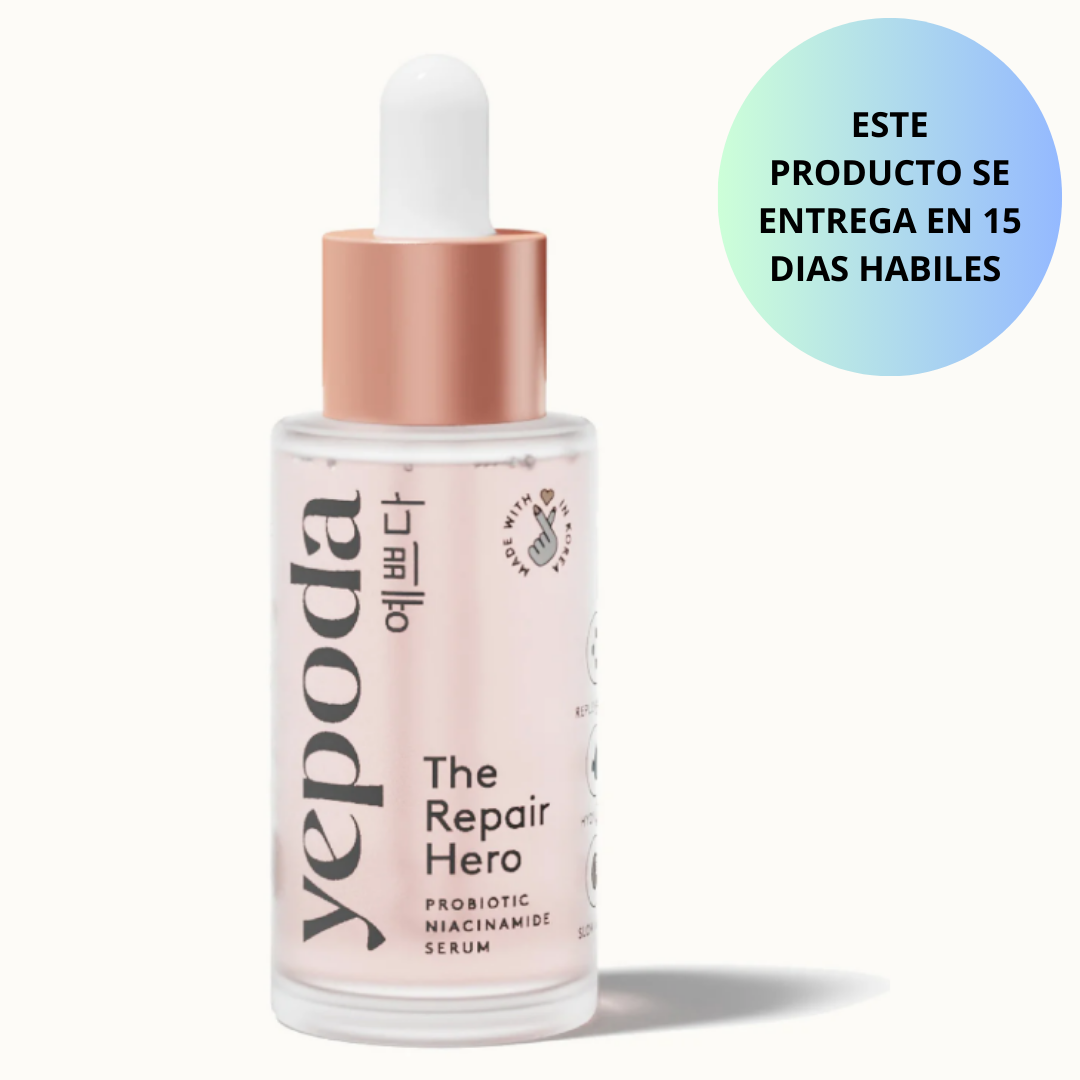 Yepoda- The Repair Hero, Suero de niacinamida con probióticos - 1.01oz