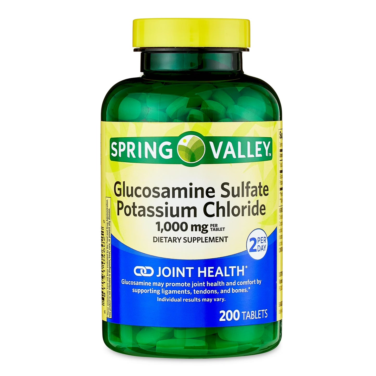 Spring Valley - Glucosamina Sulfate potassium chloride 1000mg, 200 tabletas