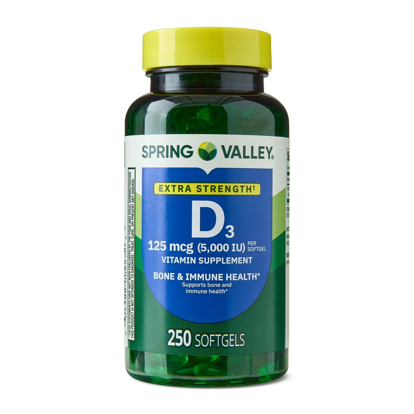 Spring Valley - Vitamina D3 125mcg (5000 IU) Extra Strength en Softgels