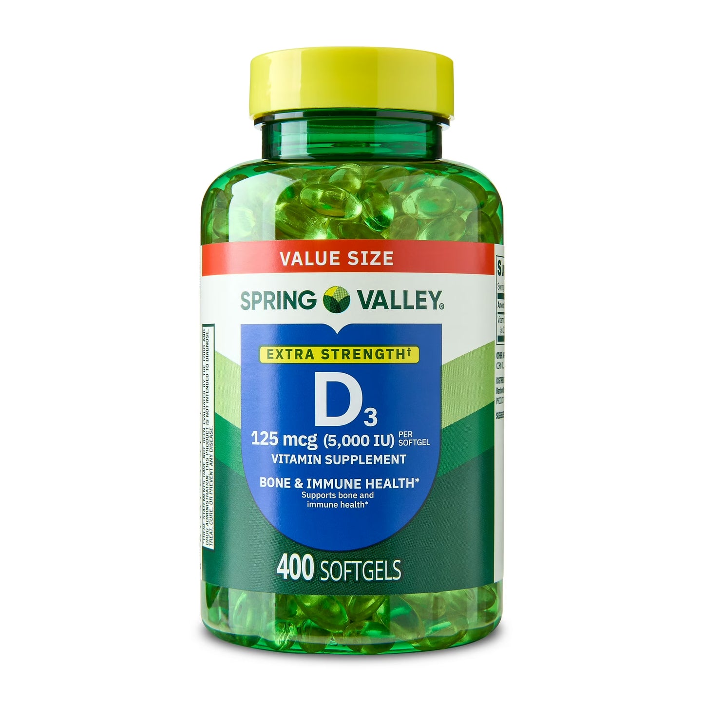 Spring Valley - Vitamina D3 125mcg (5000 IU) Extra Strength en Softgels