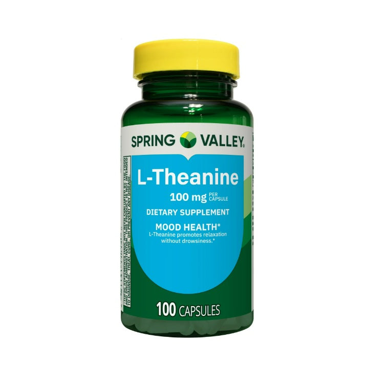 L-Theanine 100mg , 100 capsulas - Spring Valley