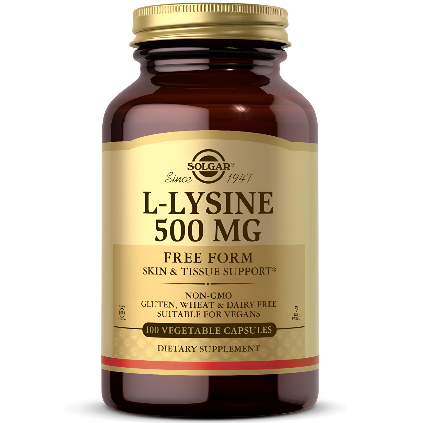 L-Lysine 500 mg Solgar - Capsulas Vegetales