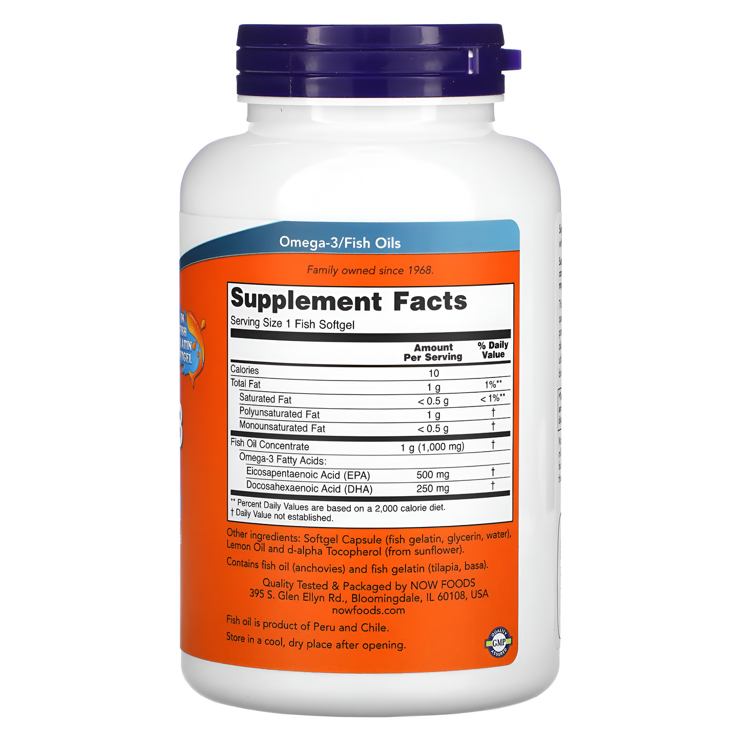 Now - Ultra Omega 3 - Fish Oil , 180 capsulas