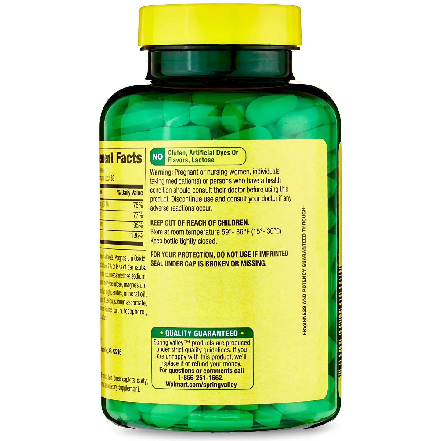 Calcium Magnesium Zinc 250 tabletas - Spring Valley